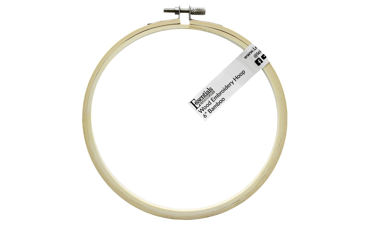 Essentials by Leisure Arts Wood Embroidery Hoop 6 Bamboo - wooden